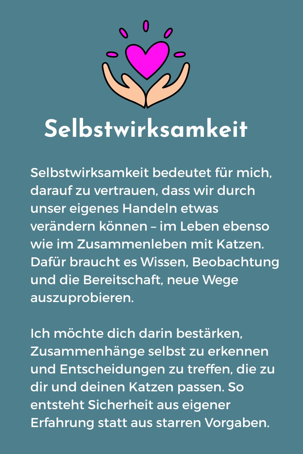 Werte von Leben mit Katze Katja Henopp Selbstwirksamkeit